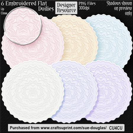Designer Resource - Embroidered Flat Doilies