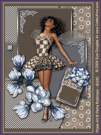 Hannah Faerie Taupe Kit 6 Pages Including Decoupage Step by Step