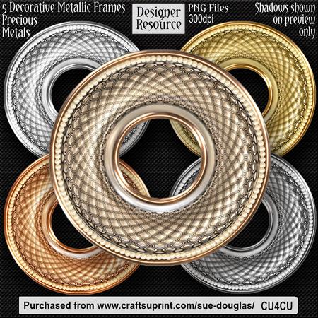 Designer Resource -decorative Metallic Frames Precious Metal