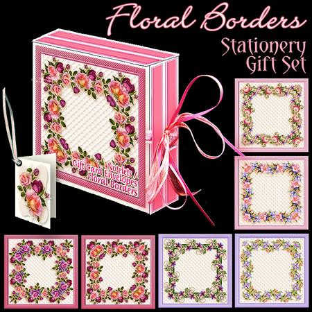 Stationery Gift Set - Floral Borders Bumper Kit