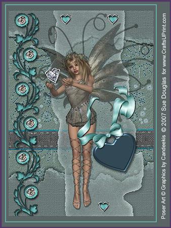 Brooke Faerie Teal Kit, 6 Pages, Including Decoupage Step by Step