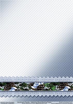 Matching Backing Paper for Christmas Sentiments Blue