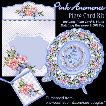 Plate Card Kit - Pink Anemones
