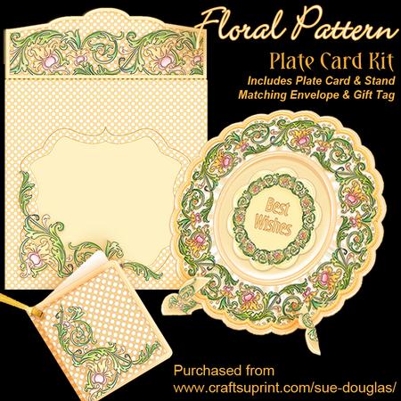 Plate Card Kit - Floral Pattern