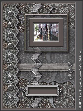 Amsterdam Grey Landscape Kit, 6 Pages, Including Decoupage Step by Step