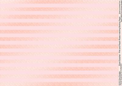Floral Surprise Pink and Peach Roses Matching Backing Paper