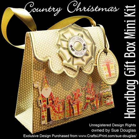 Handbag Gift Box Country Christmas