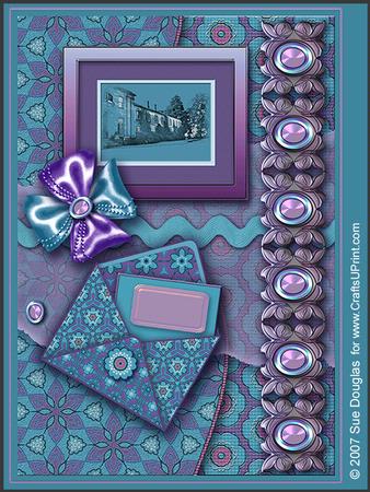 Arlington Court Blue Landscape Kit, 6 Pages, Including Decoupage Step by Step