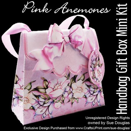 Handbag Gift Box Pink Anemones