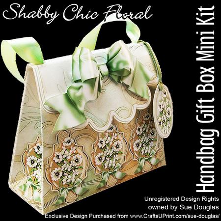Handbag Gift Box Shabby Chic Floral