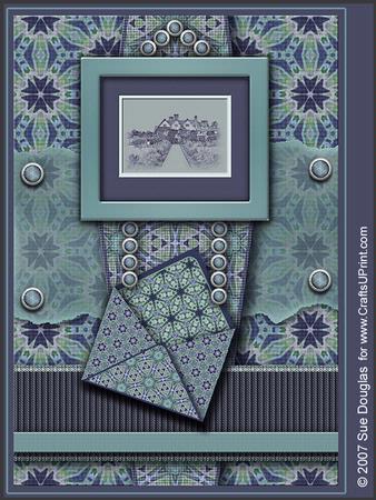 Packwood House Grey Green Landscape Kit, 6 Pages, Including Decoupage Step by Step