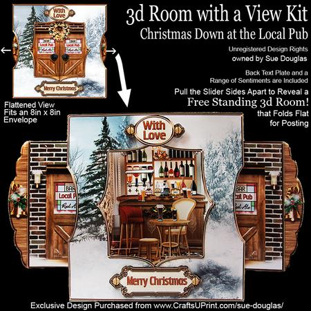 3D Room with a View - Christmas Down at the Local Pub