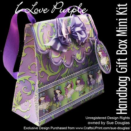 Handbag Gift Box I Love Purple