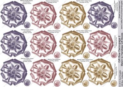 Handbag Gift Box Sheet of Gift Bows 2