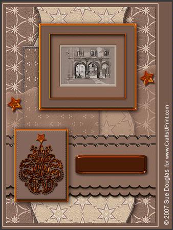 Cambridge Taupe Landscape Kit, 6 Pages, Including Decoupage Step by Step