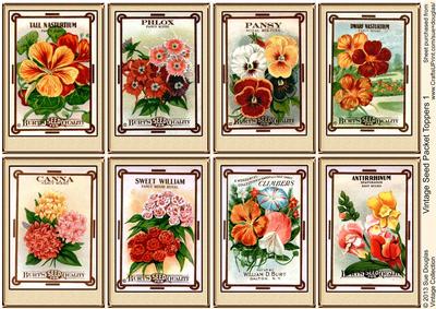 Vintage Seed Packet Toppers 1