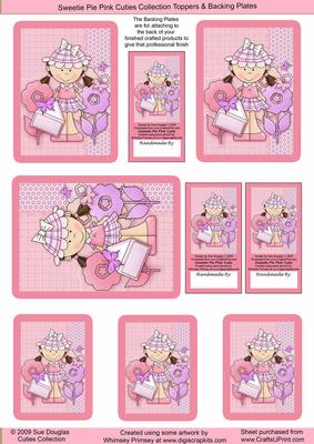 Sweetie Pie Pink Cutie Toppers Sheet