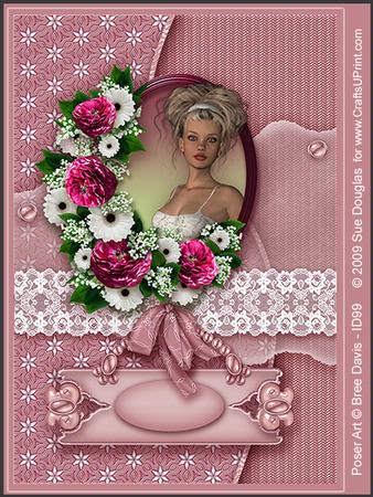 Jayne Cameo Pink Kit, 6 Pages, Including Decoupage Step by Step