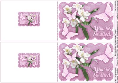 Invitation You're Invited Butterfly Cards