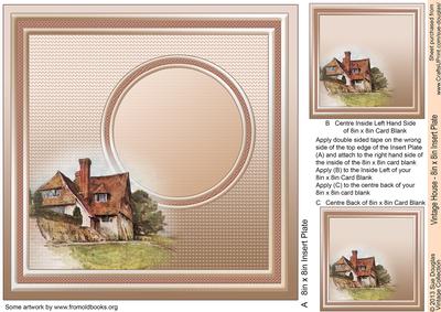 Vintage House 8in x 8in Insert Plate