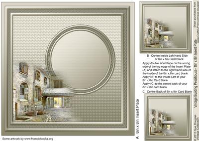 Vintage Building Peterhouse 8in x 8in Insert Plate