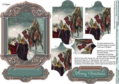 Vintage Star of Bethlehem Pyramage Topper
