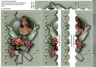 Rosie Cameo, Pale Green, Tunnel Card Sheet