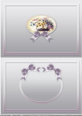 Arrangement of Flowers in a Bowl Matching A5 Insert (landsca