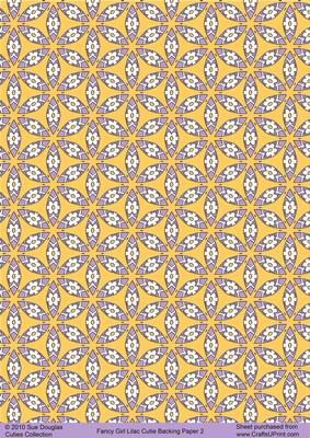 Fancy Girl Lilac Cutie Backing Paper 2 Sheet