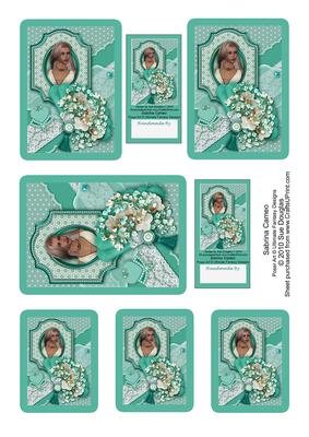 Sabrina Cameo Aqua, Toppers Sheet
