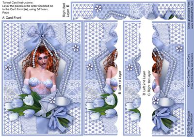 Kasey Cameo Blue, Tunnel Card Sheet