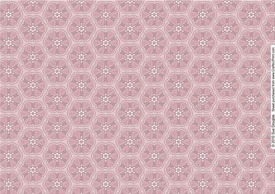 Vintage Pink Roses Backing Paper 2 Sheet