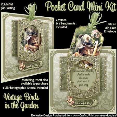 Vintage Birds in the Garden Pocket Card Mini Kit