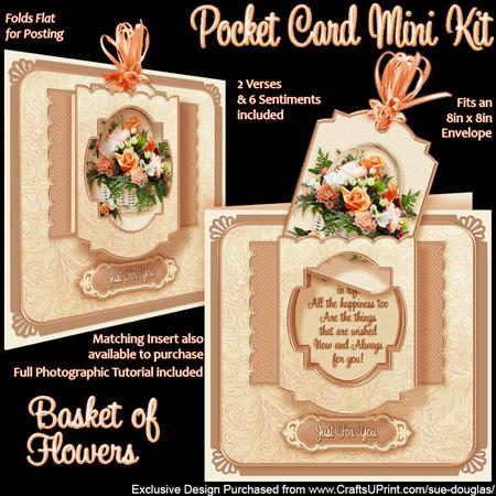 Basket of Flowers Pocket Card Mini Kit