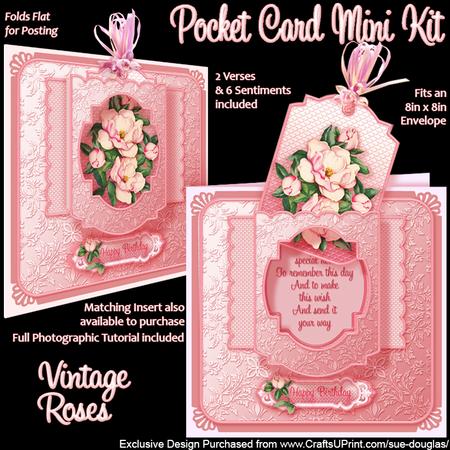 Vintage Roses Pocket Card Mini Kit