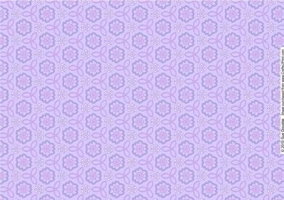 Lilac Roses in a Silver Frame Backing Paper 2 Sheet