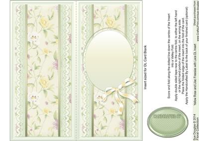 Yellow Rose and Lilac Freesias with Lace Matching Dl Insert