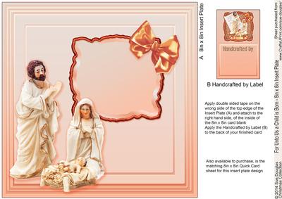 For Unto Us a Child is Born Matching 8in x 8in Insert Plate
