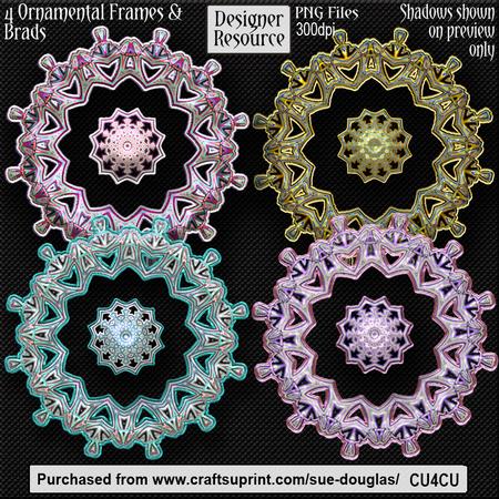 Designer Resource - Ornamental Frames and Brads