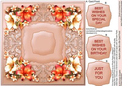 Autumn Lilies Quick Card Front