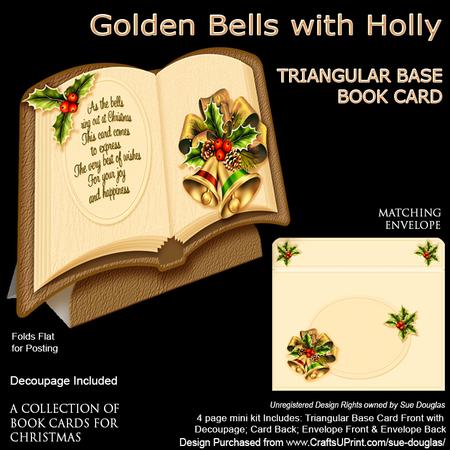 Christmas Book - Golden Bells with Holly