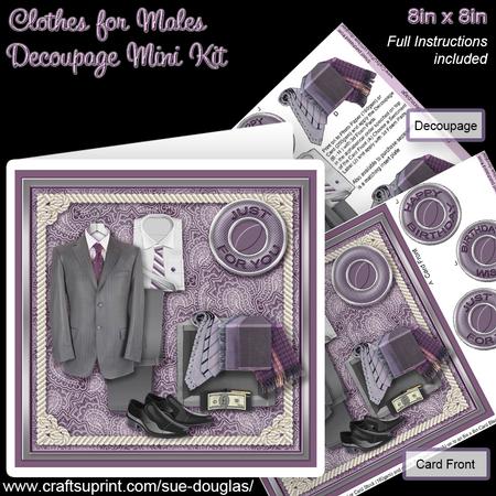 Clothes for Males 8in x 8in Decoupage Mini Kit