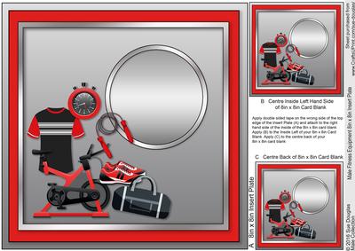 Male Fitness Equipment Matching 8inx8in Insert Plate