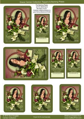 Grace Cameo Green, Toppers Sheet