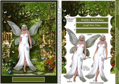 Faerie in the Garden Decoupage