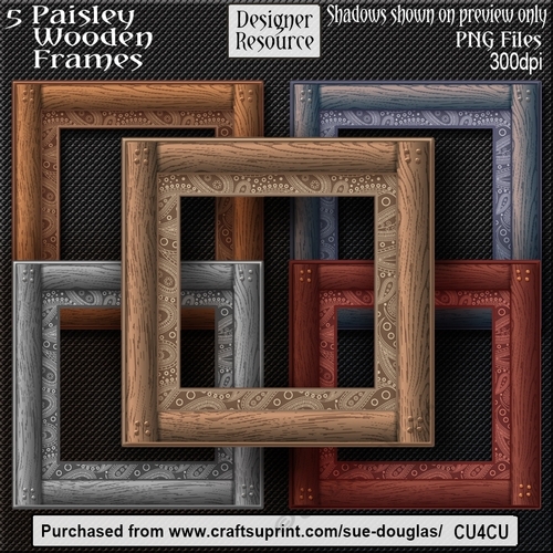 Designer Resource – Paisley Wooden Frames CU4CU