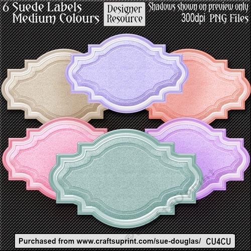 Designer Resource – Suede Labels Medium Colours CU4CU