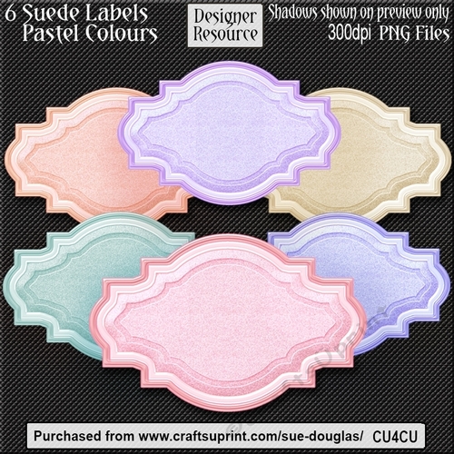 Designer Resource – Suede Labels Pastel Colours CU4CU