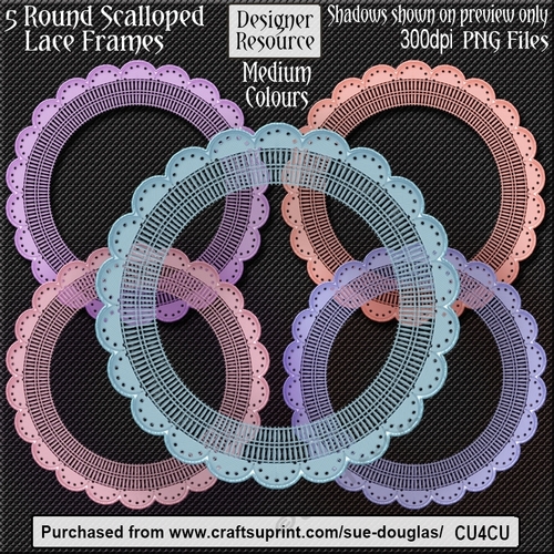 Designer Resource – Scalloped Lace Frames Medium CU4CU