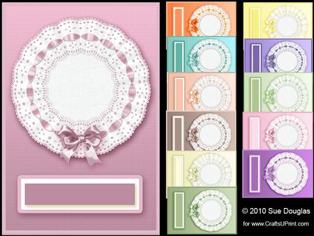 Broderie Anglaise Doiley 12 A5 Card Fronts